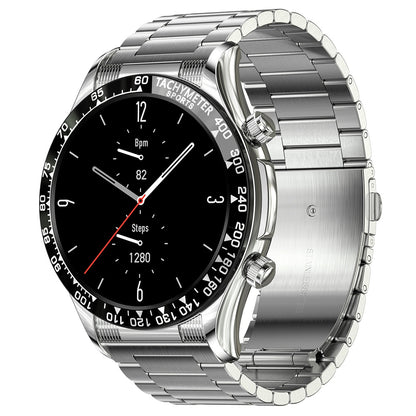 E18PRO Smart Watch 1.32" Screen Health Fitness Tracker for Women and Men, Touchscreen Smartwatch with NFC, Heart Rate Tracking, Sleep Monitor (Steel Strap)