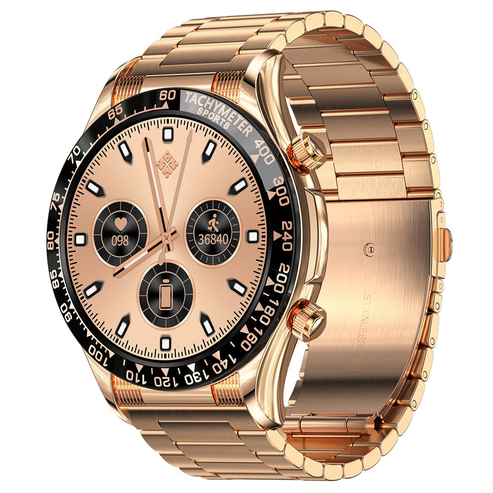 E18PRO Smart Watch 1.32'' Screen Health Fitness Tracker for Women and Men, Touchscreen Smartwatch with NFC, Heart Rate Tracking, Sleep Monitor (Steel Strap)