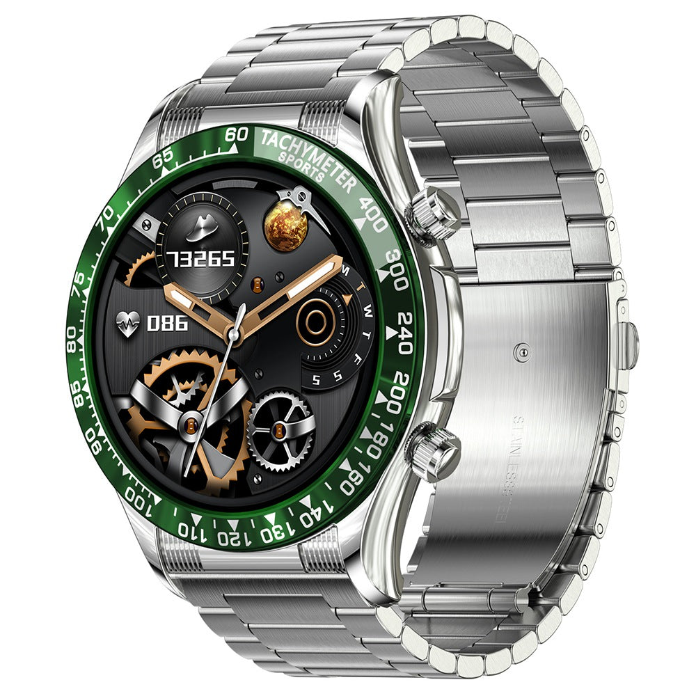 E18PRO Smart Watch 1.32" Screen Health Fitness Tracker for Women and Men, Touchscreen Smartwatch with NFC, Heart Rate Tracking, Sleep Monitor (Steel Strap)