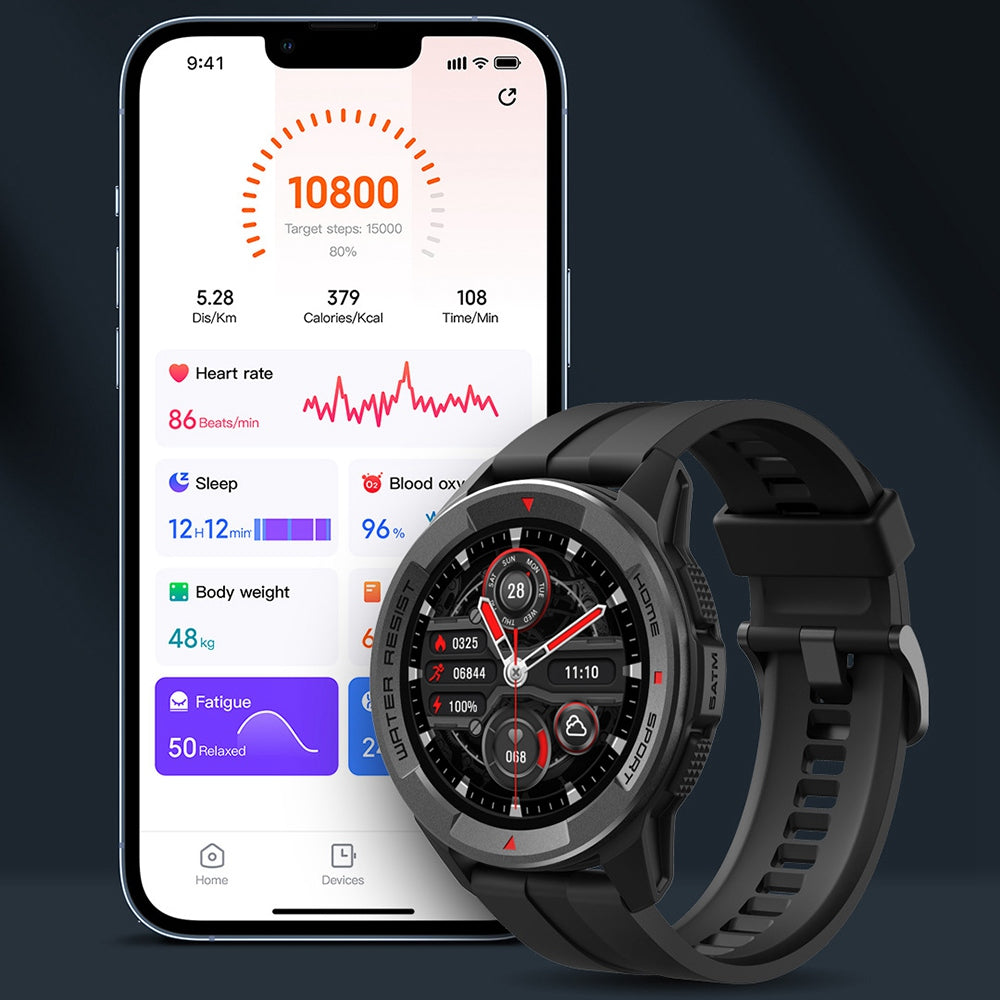 MIBRO X1 Smart Watch 5ATM Waterproof Fitness Sport Watch Blood Oxygen Heart Rate Monitor (Global Version)