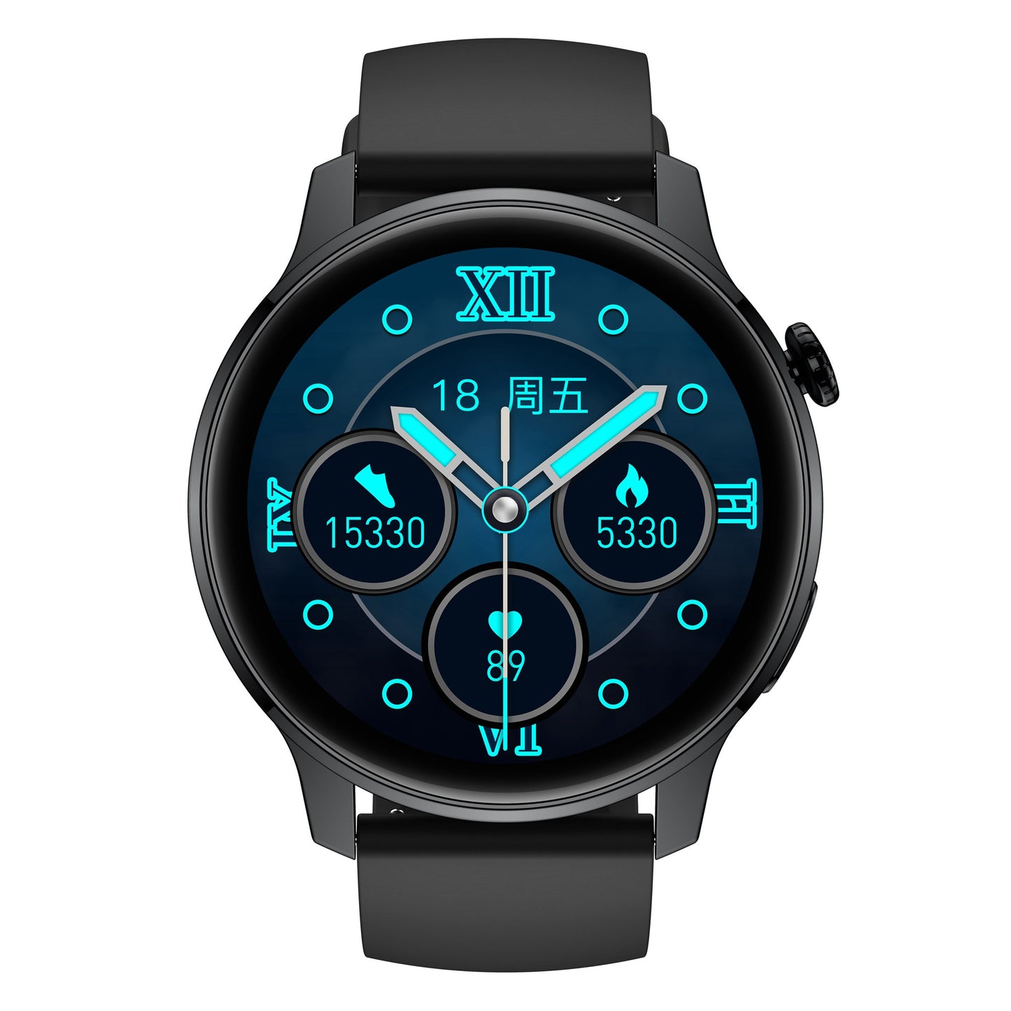 S46 1.28-inch TFT Round Screen Smart Watch Bluetooth Call Full Touch Music Bracelet Multi-Sport Mode Fitness Watch for Men and Women
