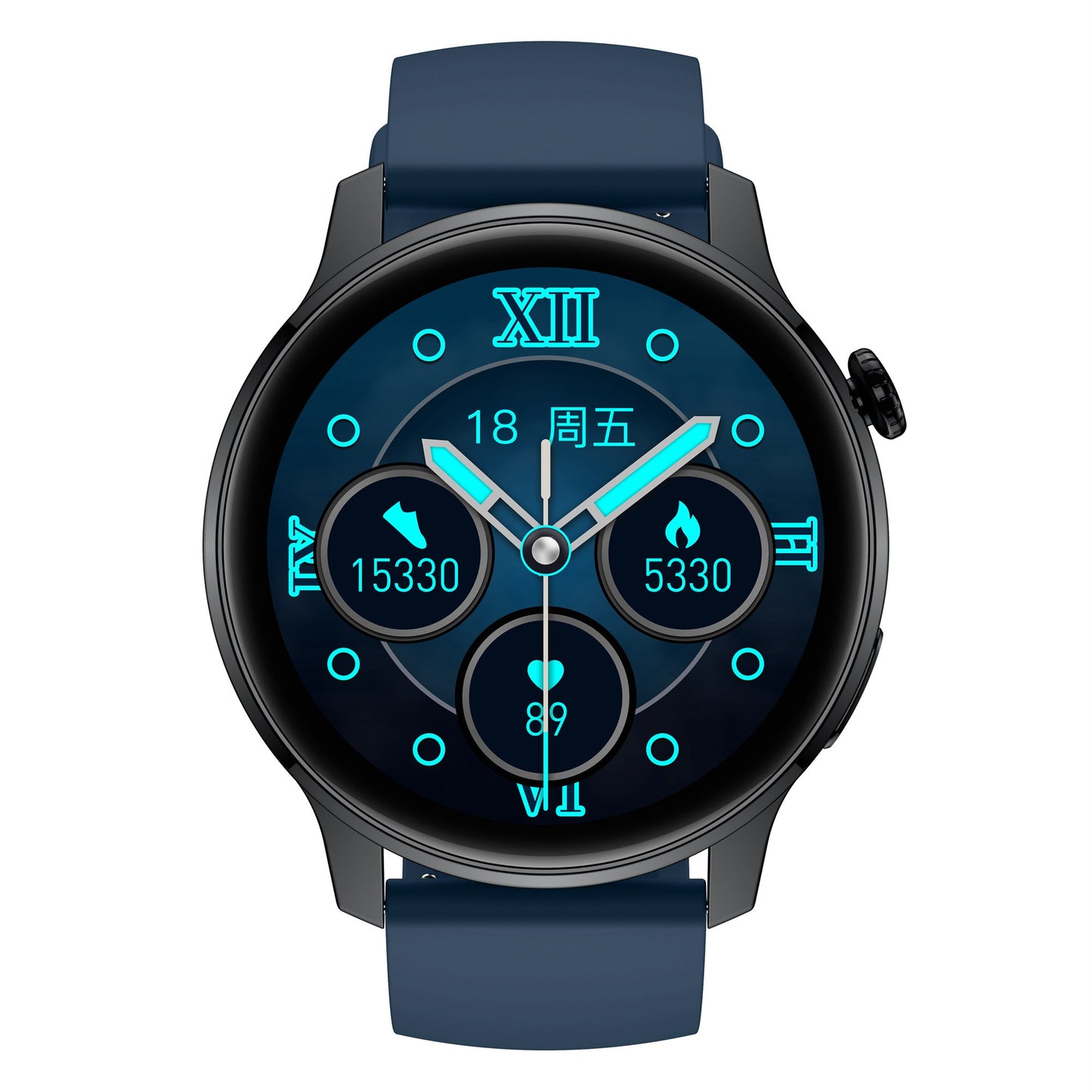 S46 1.28-inch TFT Round Screen Smart Watch Bluetooth Call Full Touch Music Bracelet Multi-Sport Mode Fitness Watch for Men and Women