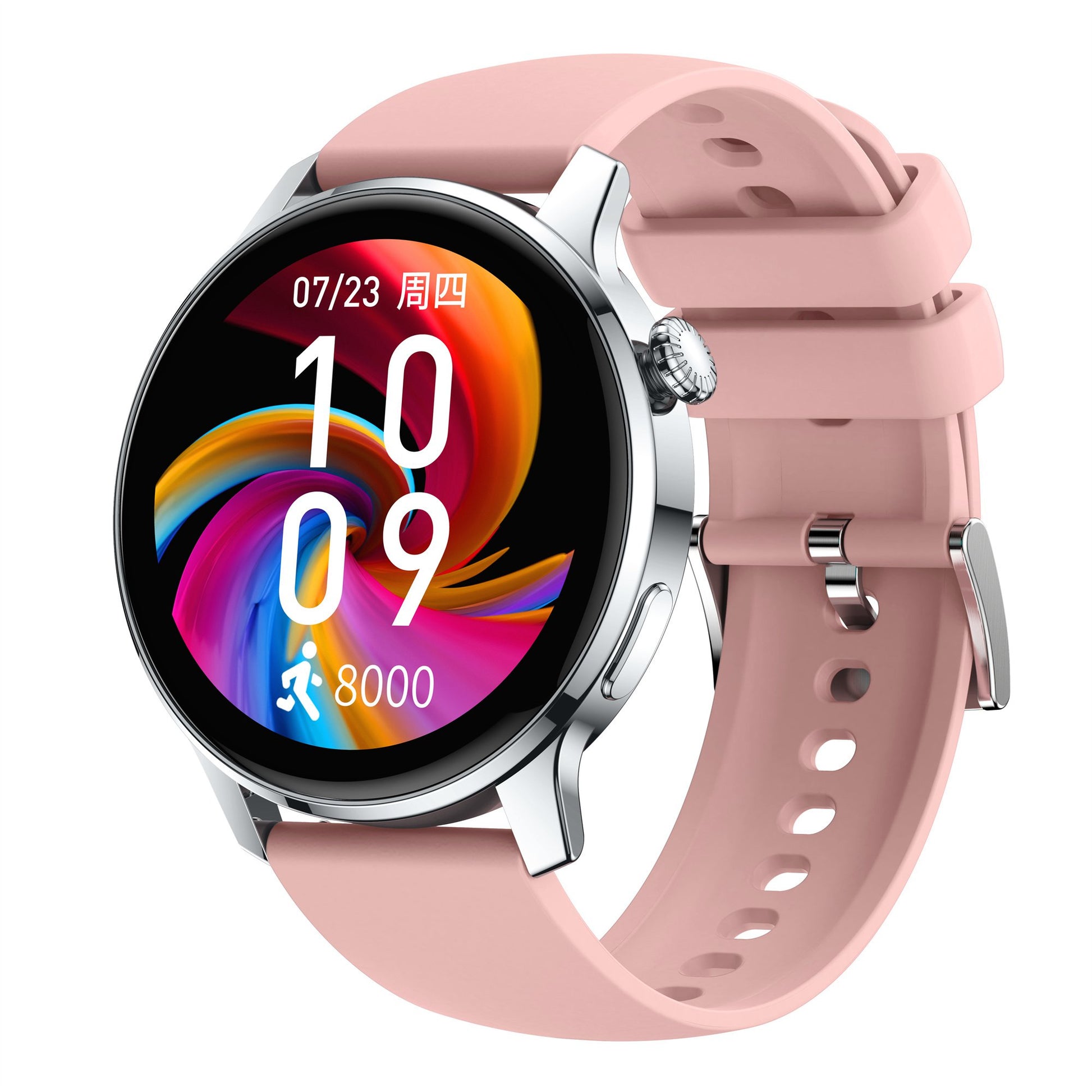 S46 1.28-inch TFT Round Screen Smart Watch Bluetooth Call Full Touch Music Bracelet Multi-Sport Mode Fitness Watch for Men and Women