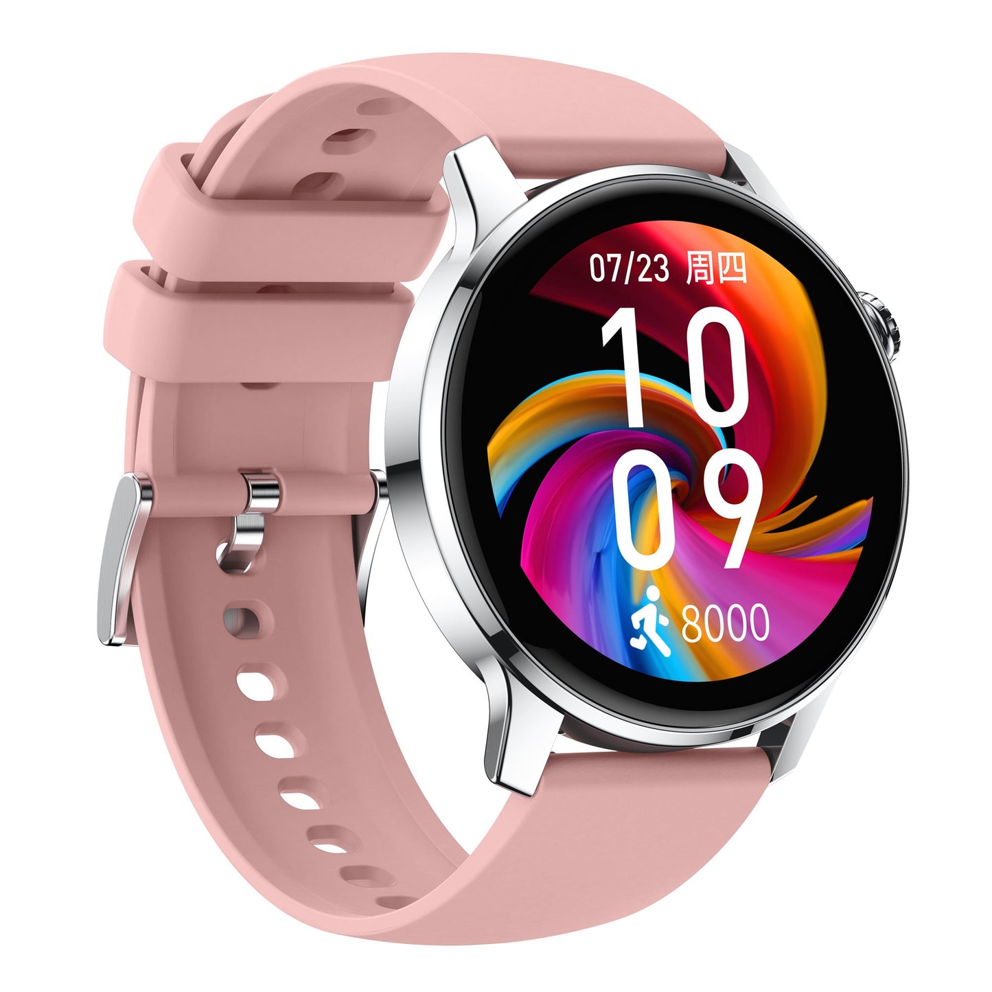 S46 1.28-inch TFT Round Screen Smart Watch Bluetooth Call Full Touch Music Bracelet Multi-Sport Mode Fitness Watch for Men and Women