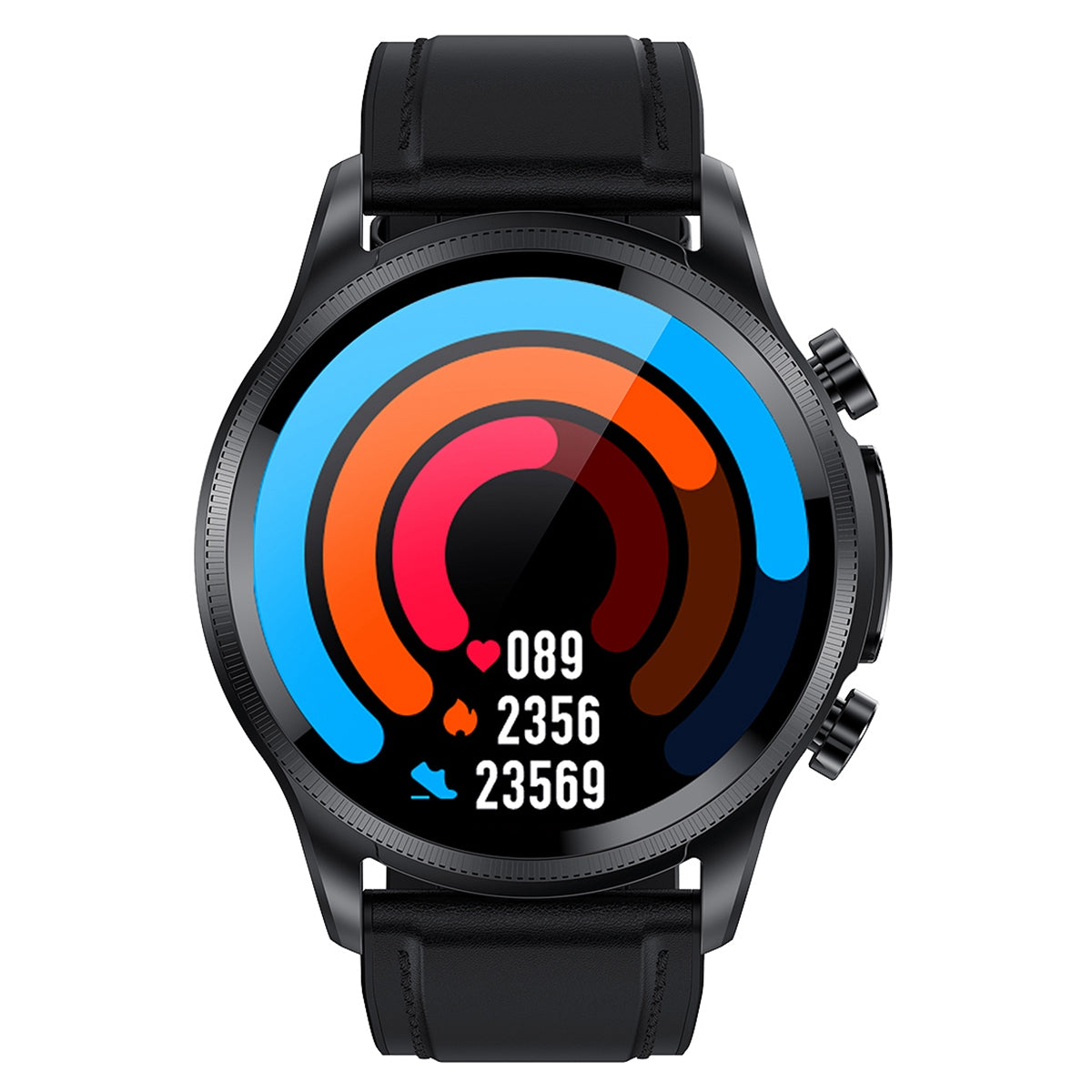E400 1.39 inch Smart Watch IP68 Waterproof Sports Bracelet ECG+PPG Health Watch with Body Temperature and Blood Oxygen Monitoring (Leather Strap)