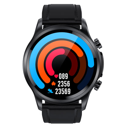 E400 1.39 inch Smart Watch IP68 Waterproof Sports Bracelet ECG+PPG Health Watch with Body Temperature and Blood Oxygen Monitoring (Leather Strap)