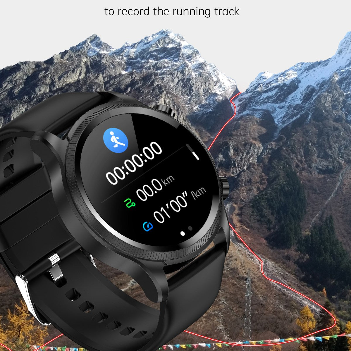 E400 1.39 inch Smart Watch IP68 Waterproof Sports Bracelet ECG+PPG Health Watch with Body Temperature and Blood Oxygen Monitoring (Leather Strap)