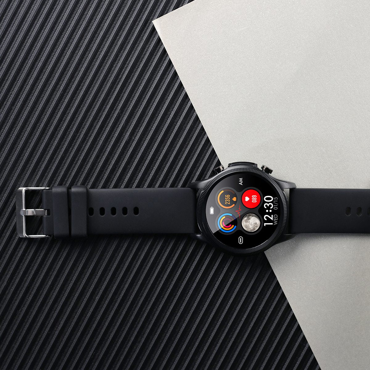 E400 1.39 inch Smart Watch IP68 Waterproof Sports Bracelet ECG+PPG Health Watch with Body Temperature and Blood Oxygen Monitoring (Leather Strap)