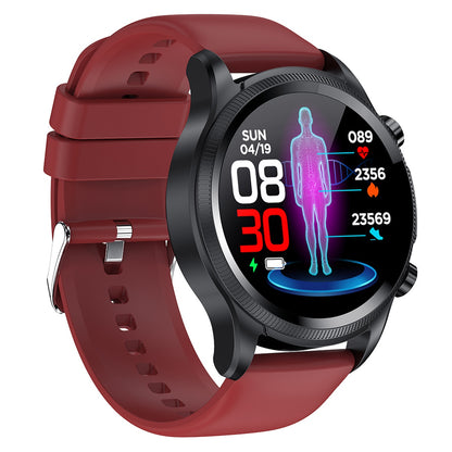 E400 1.39" Touch Screen HD Smart Bracelet Water Resistant Sports Watch ECG+PPG Health Watch with Body Temperature and Blood Oxygen Monitoring (TPU Strap)