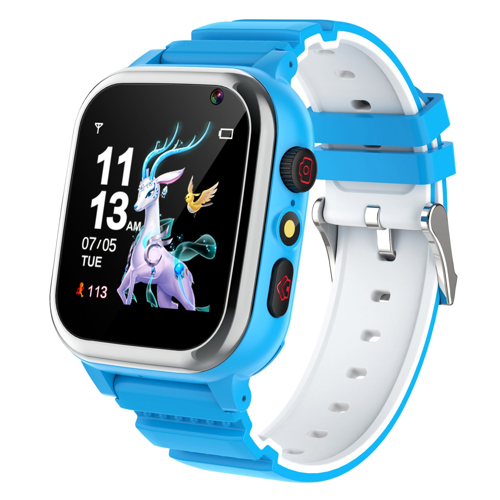 D02T 1.44 inch HD Touch Screen Smart Watch with 26 Mini Games Silicone Strap Electric Bracelet for Kids