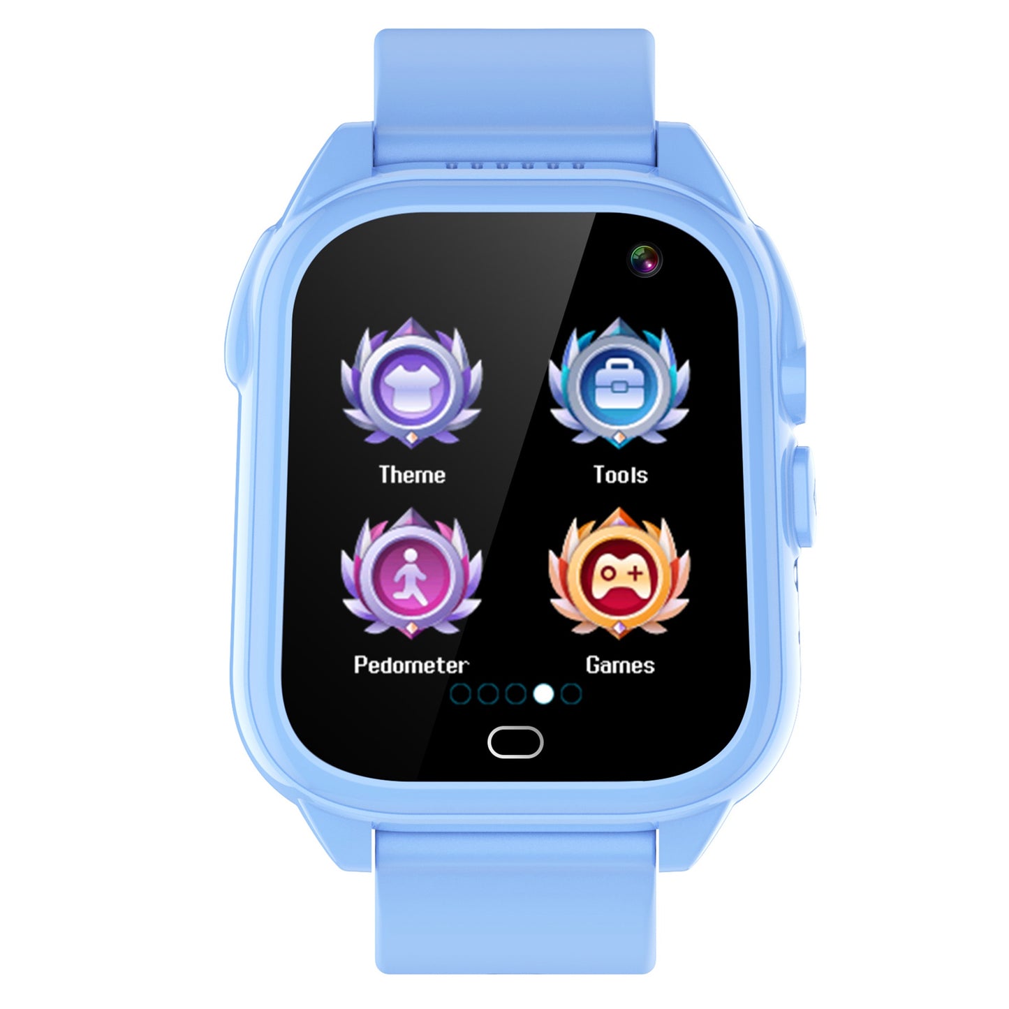 D05 Kids Smart Watch with Silicone Strap, 1.44 inch HD Touch Screen Electric Bracelet Built-in 26 Mini Games