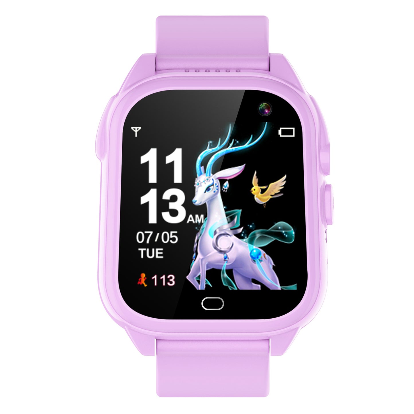 D05 Kids Smart Watch with Silicone Strap, 1.44 inch HD Touch Screen Electric Bracelet Built-in 26 Mini Games