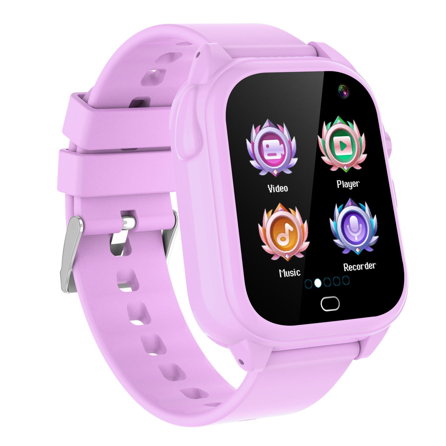 D05 Kids Smart Watch with Silicone Strap, 1.44 inch HD Touch Screen Electric Bracelet Built-in 26 Mini Games