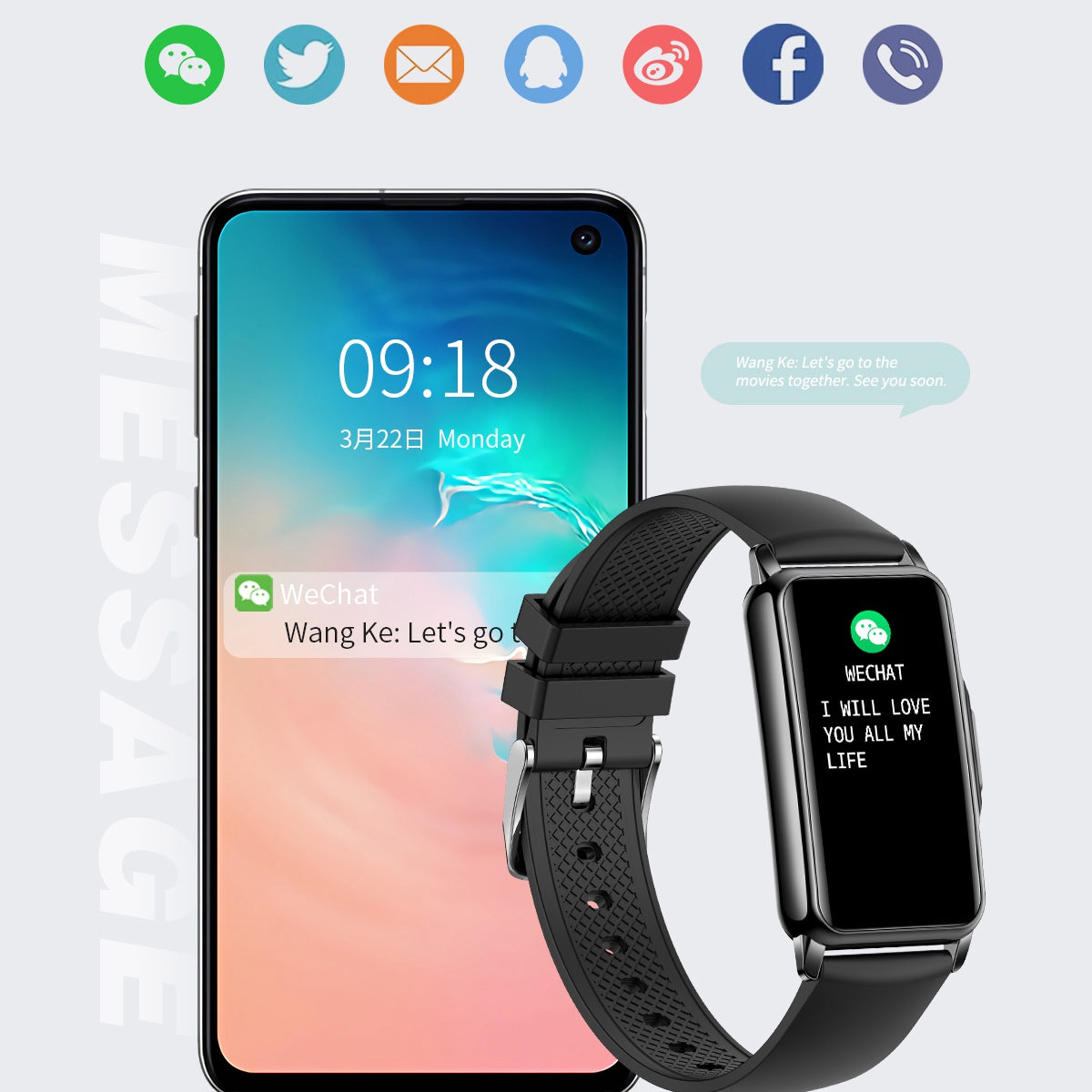 H80 1.47 inch Smart Watch Multi-Sport Mode Fitness Bracelet IP67 Waterproof Health Watch with Sleep Monitoring