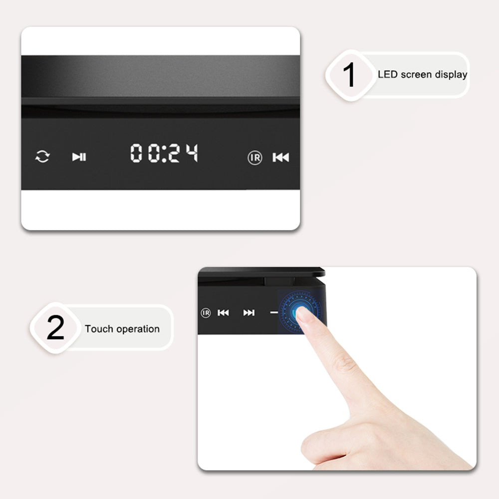 KECAG KC-708 DVD Player Touch Operation Mini CD VCD Player with Remote Control for Home Smart TV
