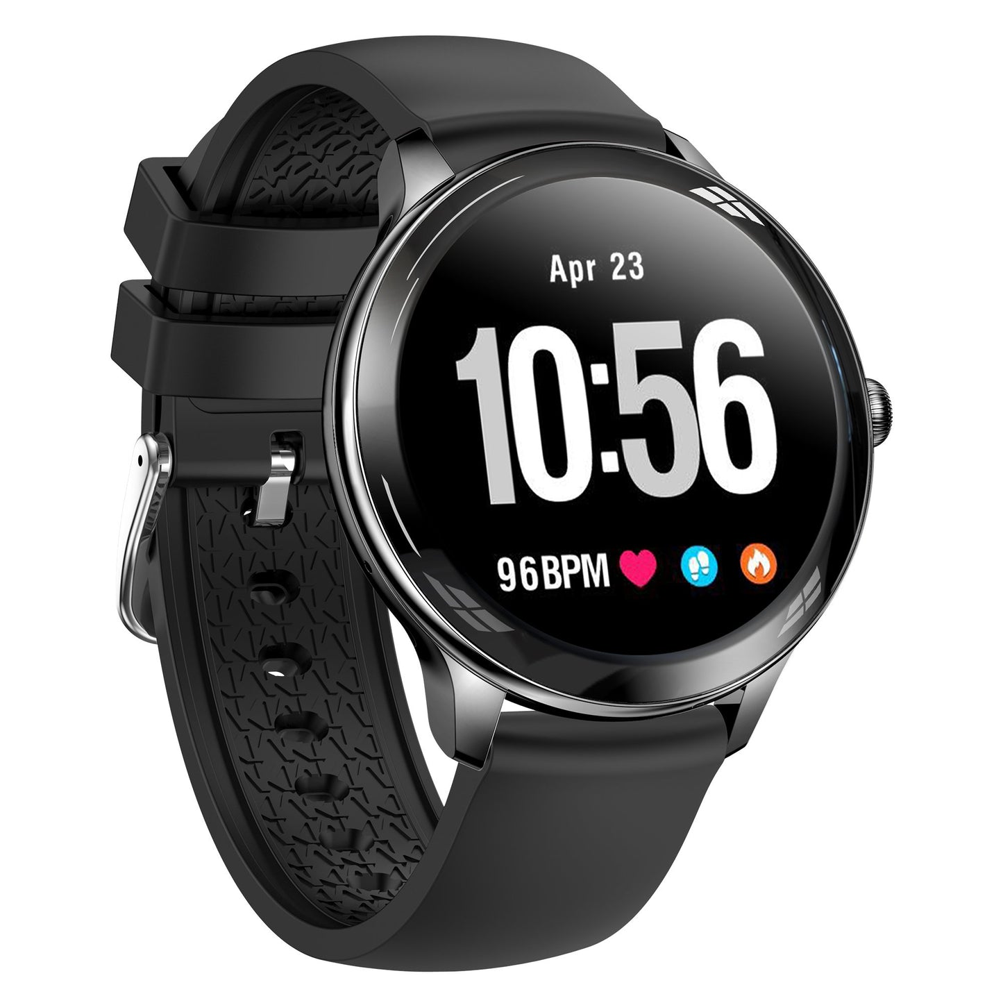 V33 Lady Smartwatch 1.09 inch Full Screen Thermometer Heart Rate Sleep Monitor Sports Bracelet, Silicone Strap
