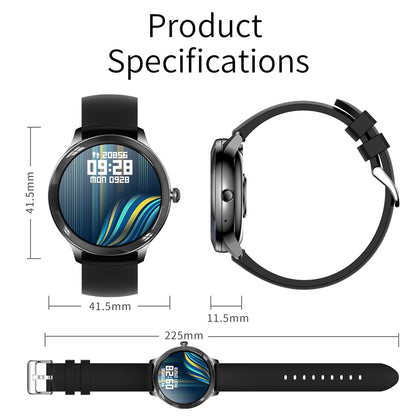 V33 Lady Smartwatch 1.09 inch Full Screen Thermometer Heart Rate Sleep Monitor Sports Bracelet, Silicone Strap