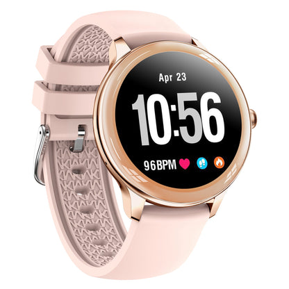 V33 Lady Smartwatch 1.09 inch Full Screen Thermometer Heart Rate Sleep Monitor Sports Bracelet, Silicone Strap