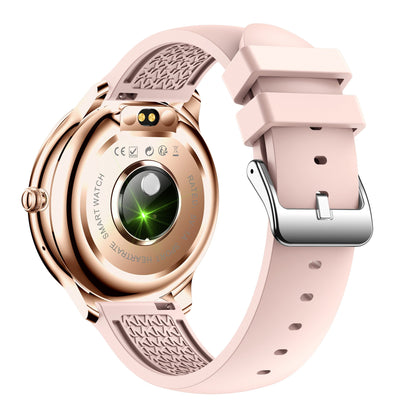 V33 Lady Smartwatch 1.09 inch Full Screen Thermometer Heart Rate Sleep Monitor Sports Bracelet, Silicone Strap