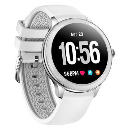 V33 Lady Smartwatch 1.09 inch Full Screen Thermometer Heart Rate Sleep Monitor Sports Bracelet, Silicone Strap