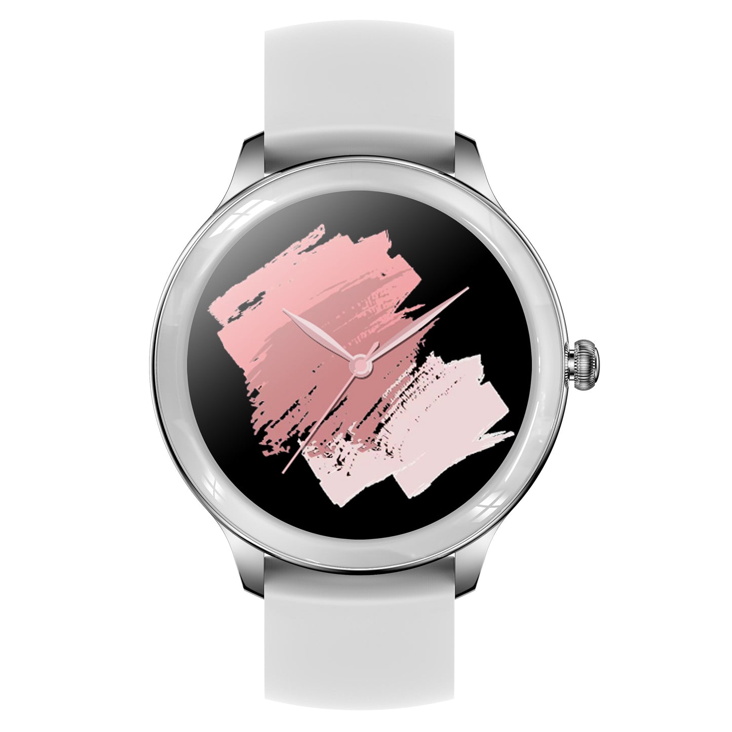 V33 Lady Smartwatch 1.09 inch Full Screen Thermometer Heart Rate Sleep Monitor Sports Bracelet, Silicone Strap