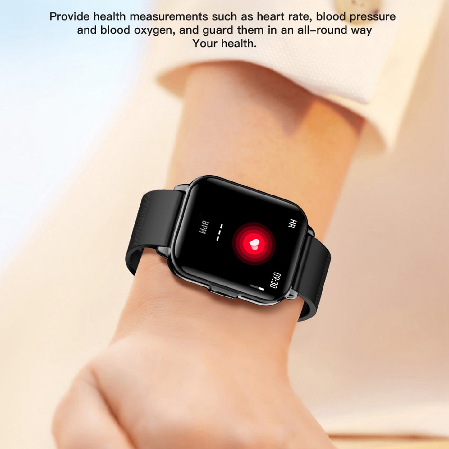 A3 1.7 inch Square Full Touch Screen Smart Watch IP67 Waterproof Sports Bracelet Supports Bluetooth Calling