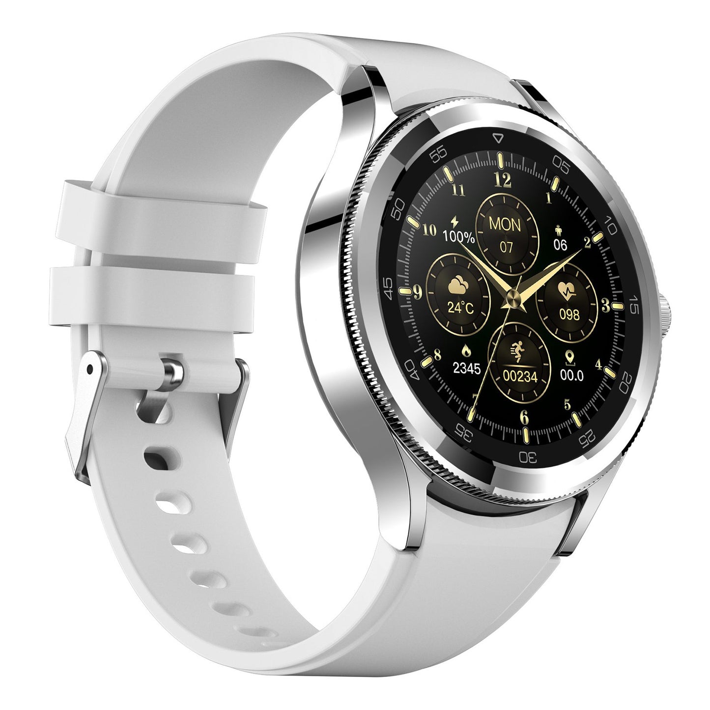 DS20 1.28 inch Full Circle Smart Watch Health Monitoring Multi-Sport Mode Fitness Bracelet Supports Bluetooth Calling IP67 Waterproof