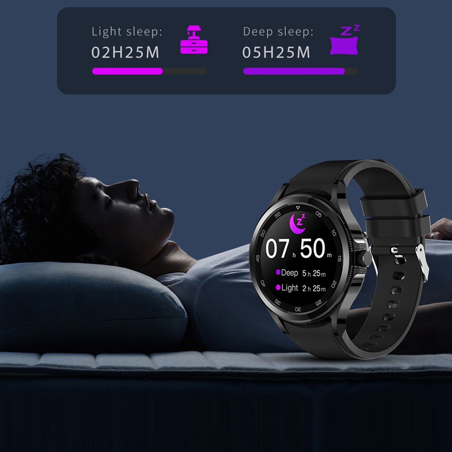 DS20 1.28 inch Full Circle Smart Watch Health Monitoring Multi-Sport Mode Fitness Bracelet Supports Bluetooth Calling IP67 Waterproof