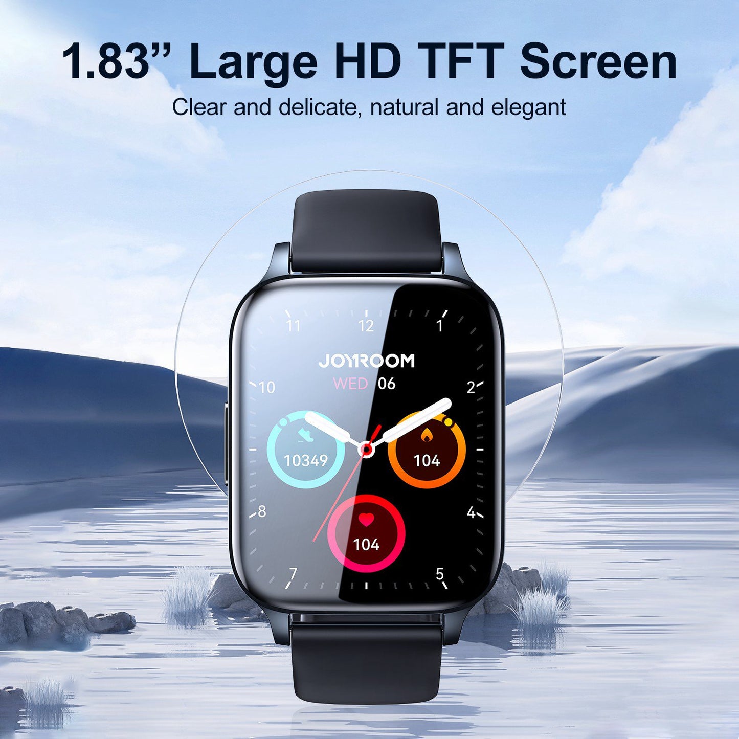 JOYROOM JR-FT3 Pro Smart Watch Sports Waterproof Fitness Bracelet with 24h Health Monitoring Supports Bluetooth Calling