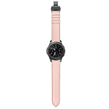 22mm Genuine Leather Watch Strap Replacement for Samsung Gear S3 Classic / Gear S3 Frontier