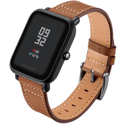 20mm Genuine Leather Watch Band for Huami Amazfit Youth Edition