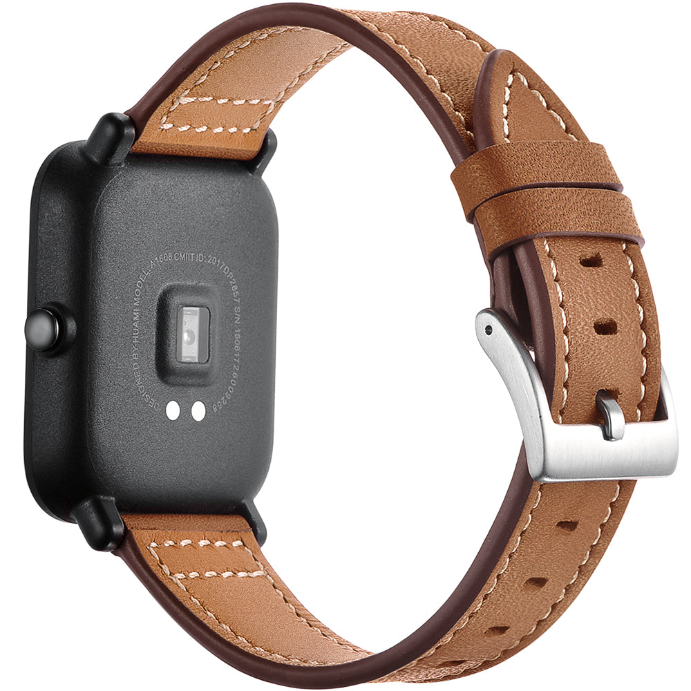 20mm Genuine Leather Watch Band for Huami Amazfit Youth Edition