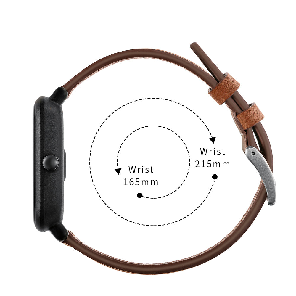 20mm Genuine Leather Watch Band for Huami Amazfit Youth Edition