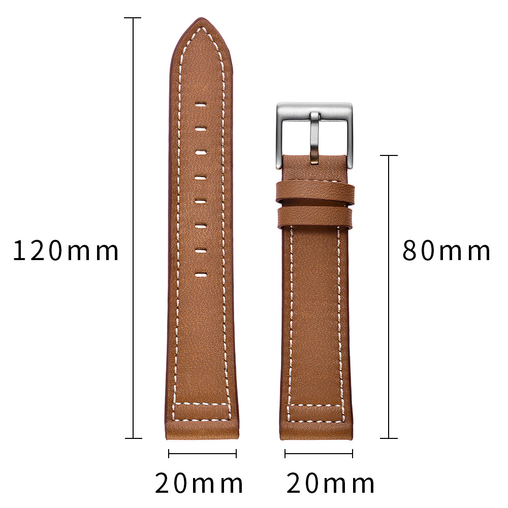 20mm Genuine Leather Watch Band for Huami Amazfit Youth Edition
