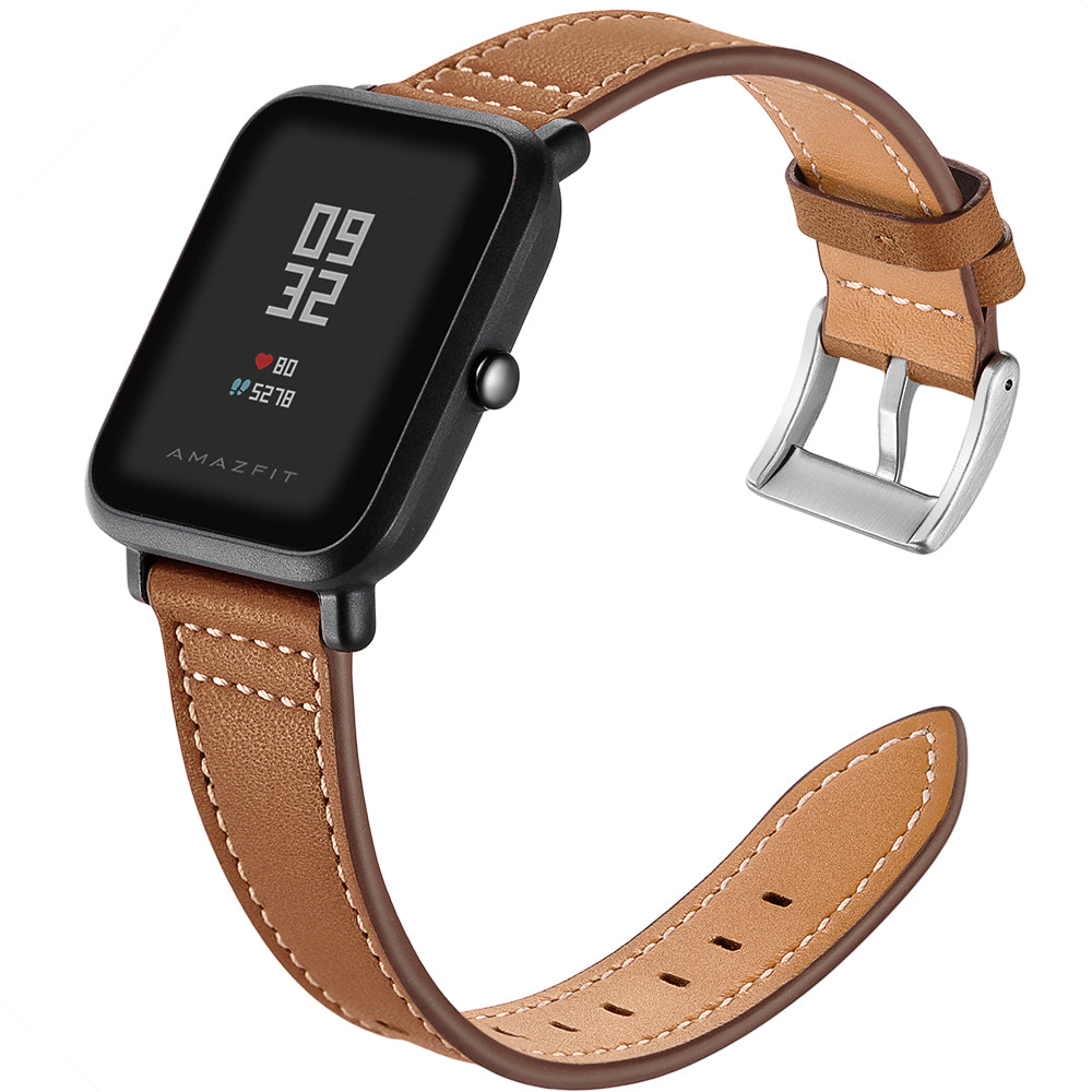 20mm Genuine Leather Watch Band for Huami Amazfit Youth Edition