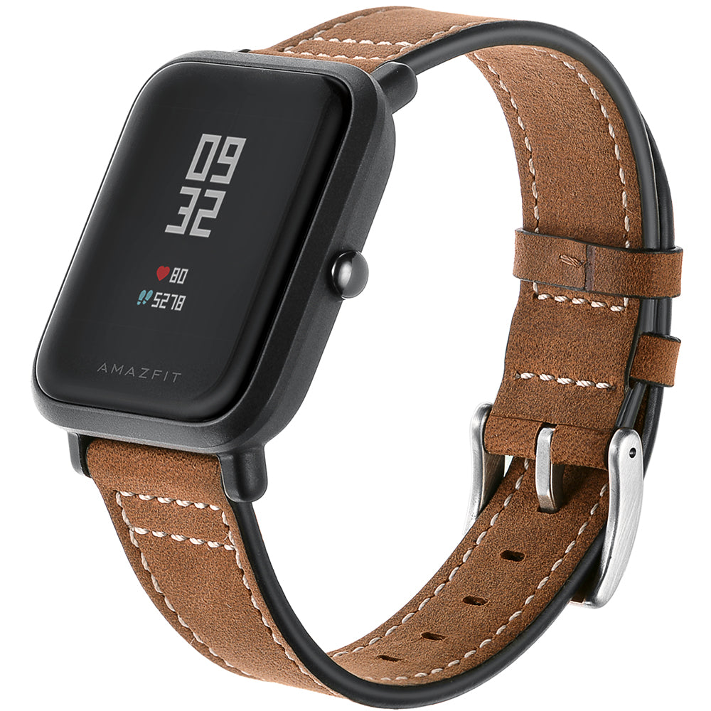 20mm Genuine Leather Watch Band for Huami Amazfit Youth Edition