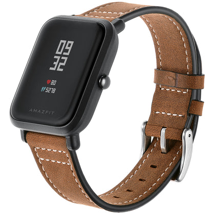 20mm Genuine Leather Watch Band for Huami Amazfit Youth Edition