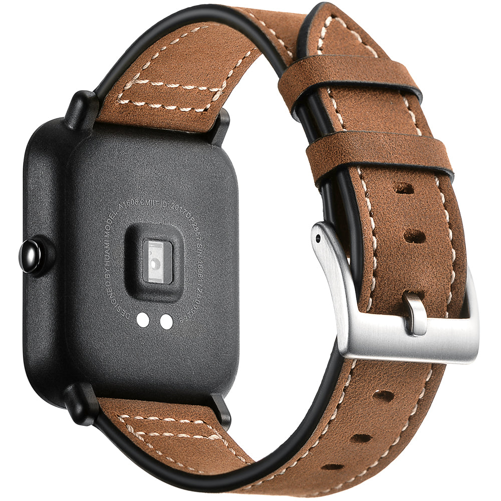 20mm Genuine Leather Watch Band for Huami Amazfit Youth Edition