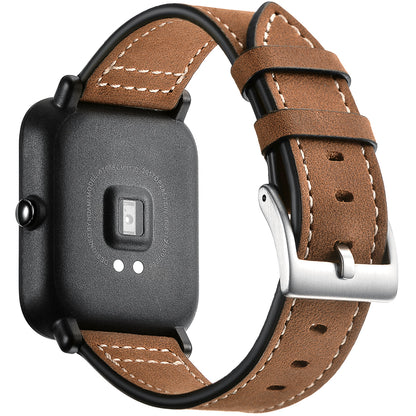 20mm Genuine Leather Watch Band for Huami Amazfit Youth Edition
