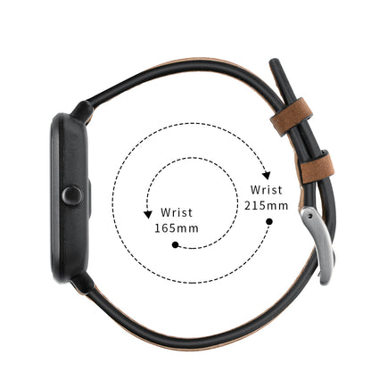 20mm Genuine Leather Watch Band for Huami Amazfit Youth Edition
