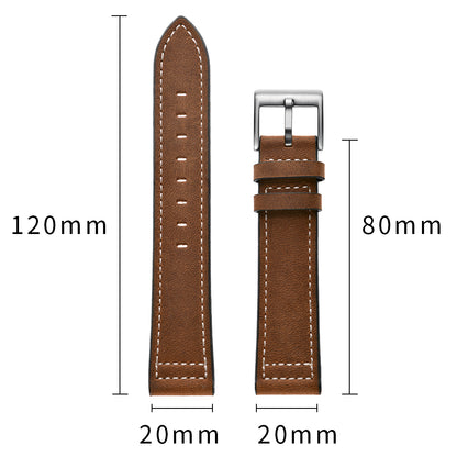 20mm Genuine Leather Watch Band for Huami Amazfit Youth Edition