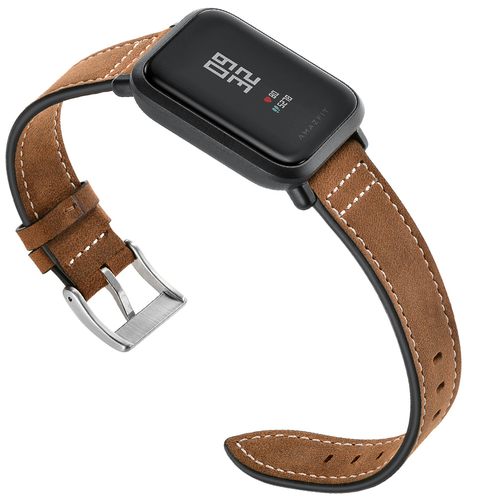 20mm Genuine Leather Watch Band for Huami Amazfit Youth Edition