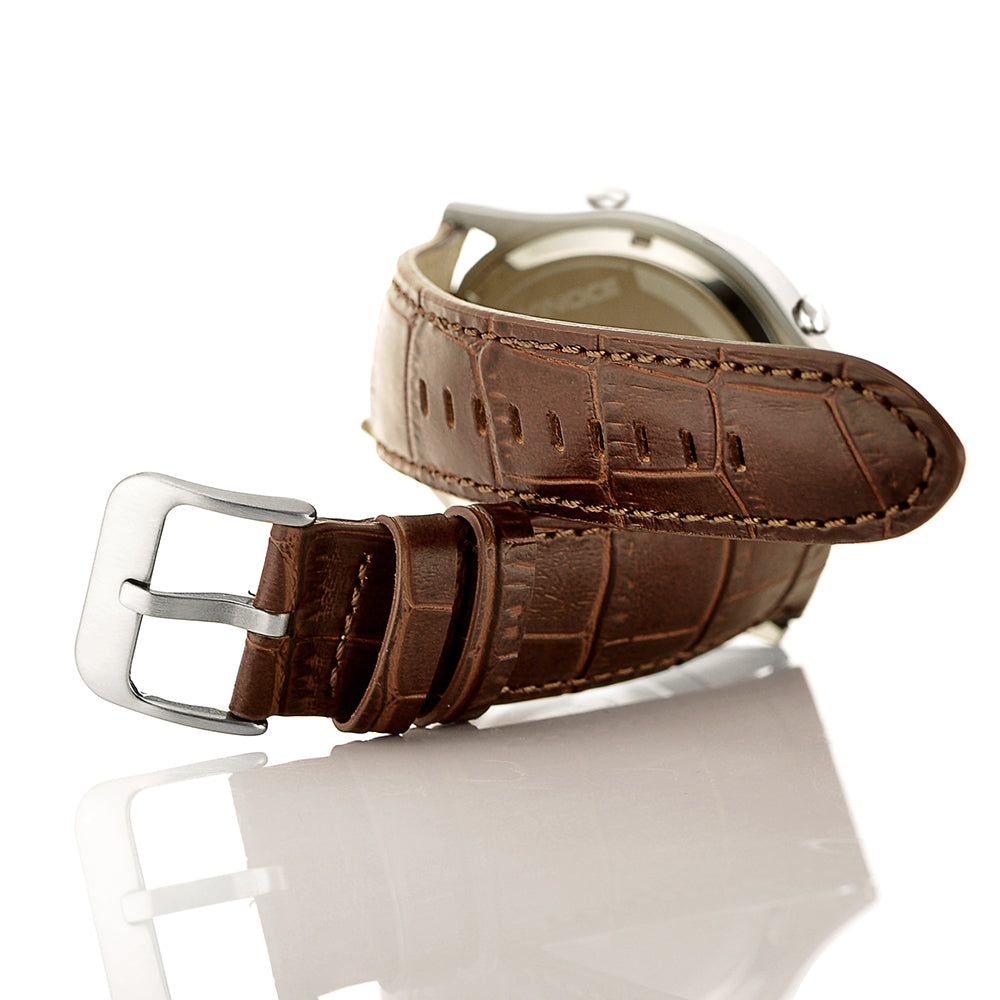22mm Crocodile Skin Genuine Leather Smart Watch Band for Samsung Gear S3 Classic/Frontier