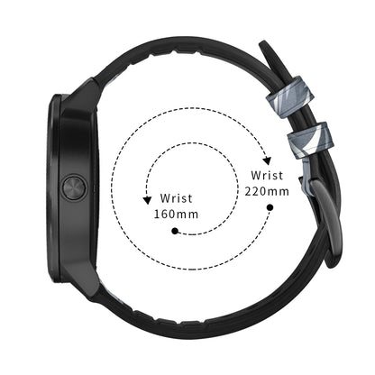 20mm Genuine Leather Coated Silicone Smart Watch Strap for Garmin Vivoactive 3/Vivomove HR