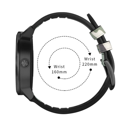 20mm Genuine Leather Coated Silicone Smart Watch Strap for Garmin Vivoactive 3/Vivomove HR