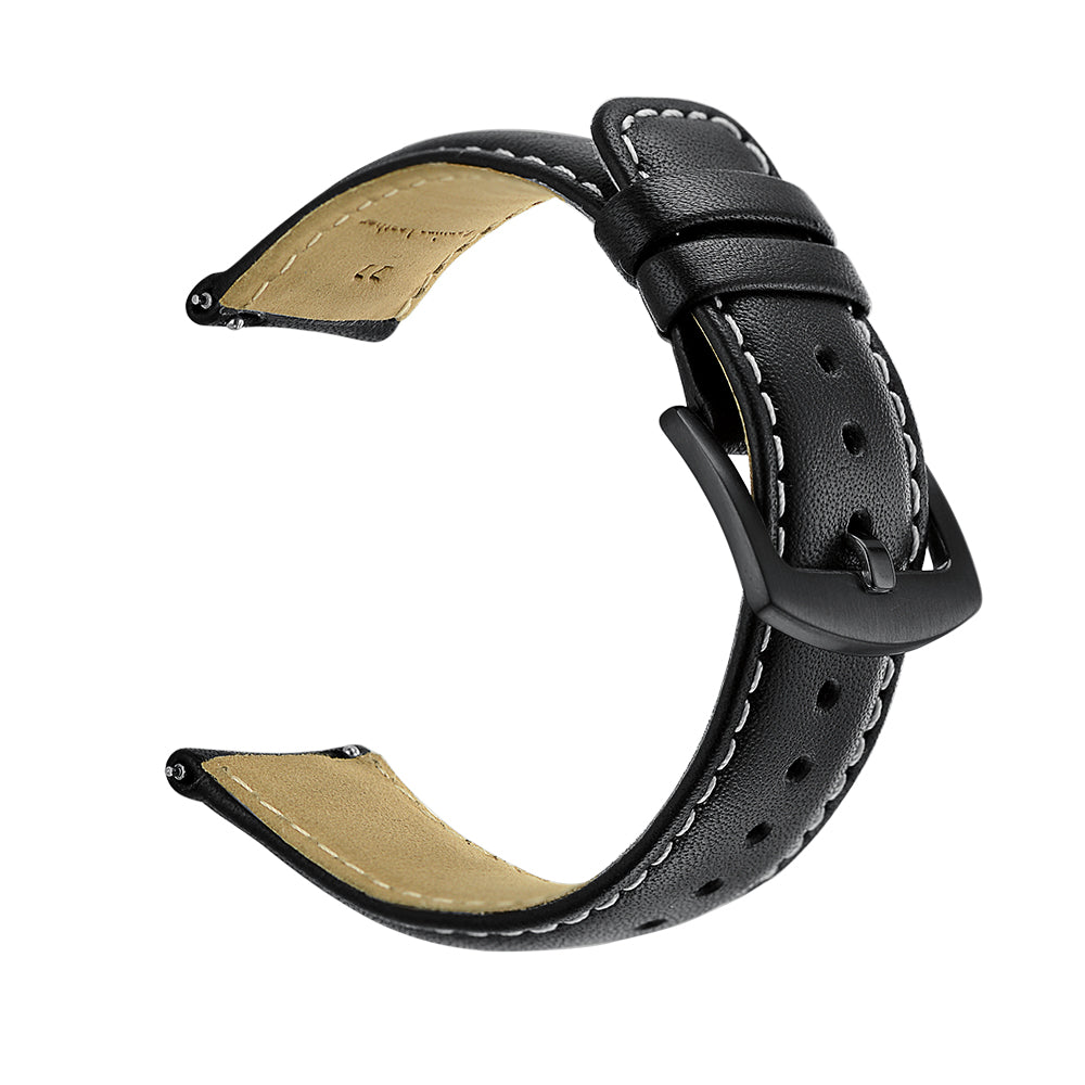 22mm Genuine Leather Smart Watchband Strap Replacement for Samsung Gear S3 Classic/Gear S3 Frontier