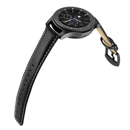 22mm Genuine Leather Smart Watchband Strap Replacement for Samsung Gear S3 Classic/Gear S3 Frontier