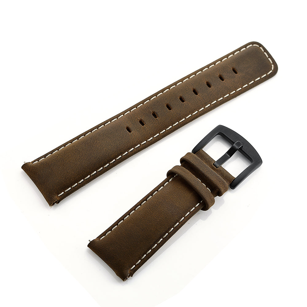 22mm Genuine Leather Smart Watchband Strap Replacement for Samsung Gear S3 Classic/Gear S3 Frontier