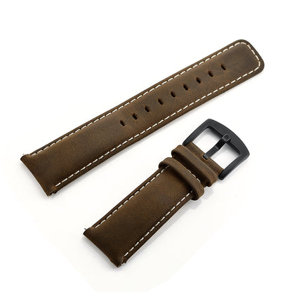 22mm Genuine Leather Smart Watchband Strap Replacement for Samsung Gear S3 Classic/Gear S3 Frontier