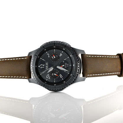 22mm Genuine Leather Smart Watchband Strap Replacement for Samsung Gear S3 Classic/Gear S3 Frontier